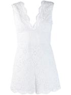 Ermanno Scervino Embroidered Playsuit - White