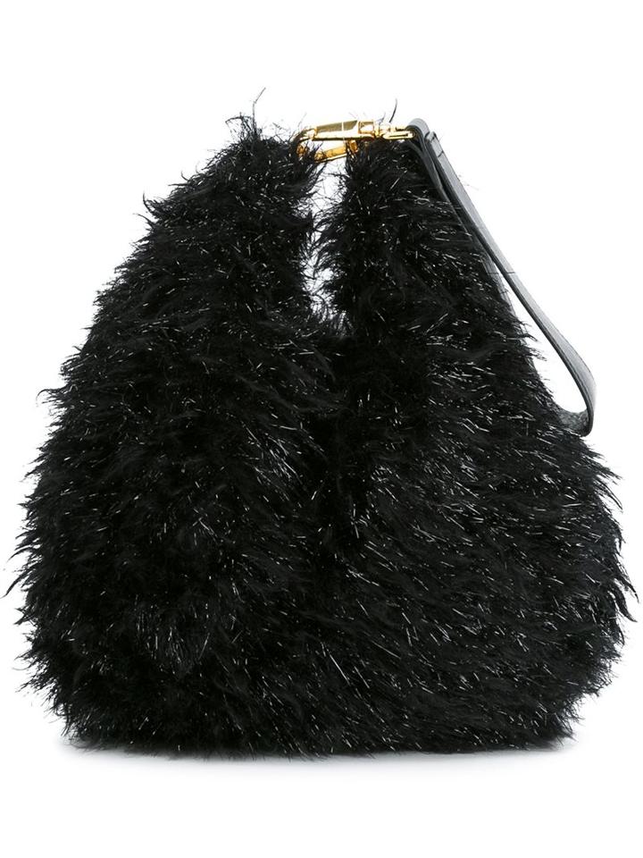 Simone Rocha 'tinsel' Wristlet Clutch, Women's, Black