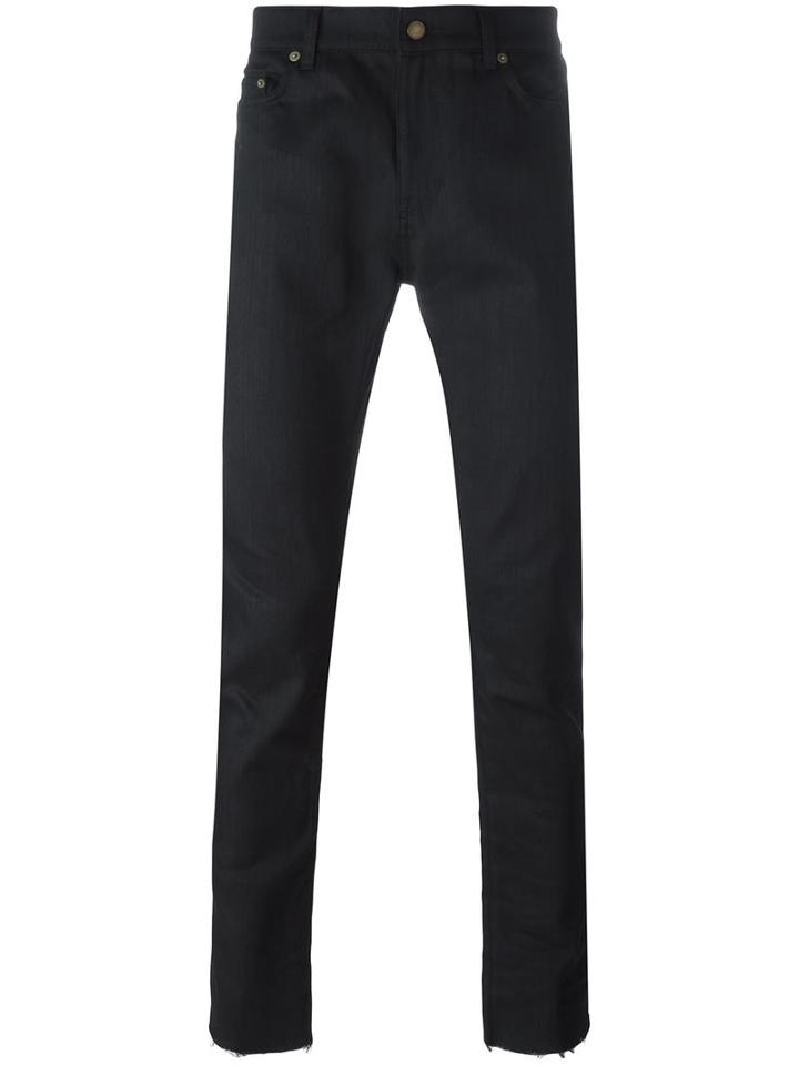 Saint Laurent Skinny Fit Jeans, Men's, Size: 30, Black, Cotton/spandex/elastane