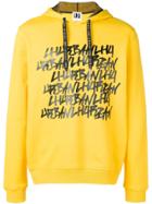Les Hommes Urban Logo Print Hoodie - Yellow