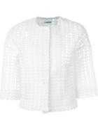 P.a.r.o.s.h. Crochet Crop Jacket, Women's, Size: Xs, White, Polyester