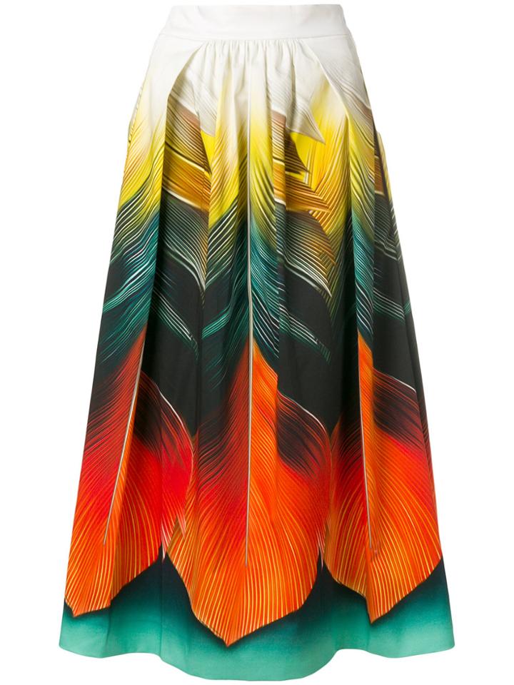 Mary Katrantzou Flight Feather Skirt - Multicolour