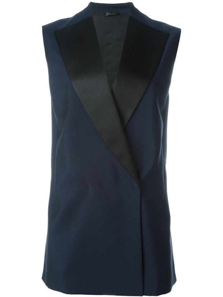 Jil Sander Double Breasted Waistcoat - Blue