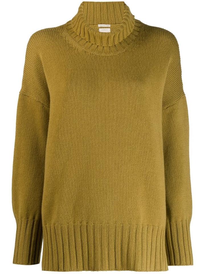 Massimo Alba Oversized High-neck Jumper - Yellow