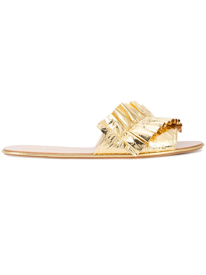 Loeffler Randall Rey Flat Sandals - Metallic