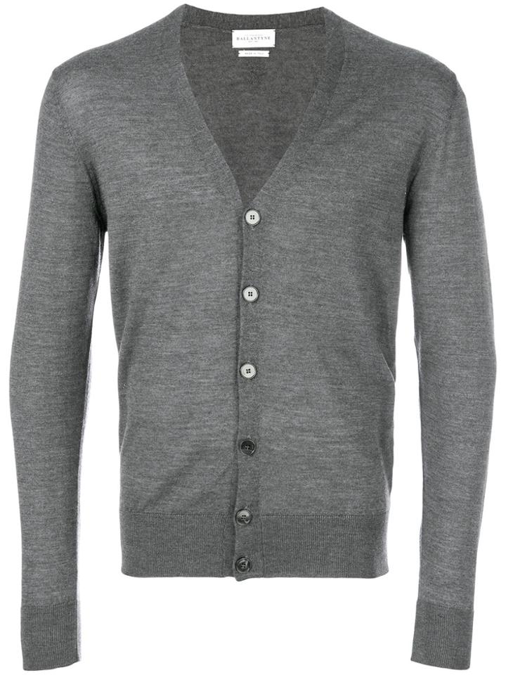 Ballantyne V-neck Cardigan - Grey