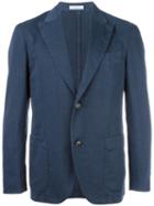 Boglioli Two Button Blazer, Men's, Size: 48, Blue, Cupro/cotton/linen/flax