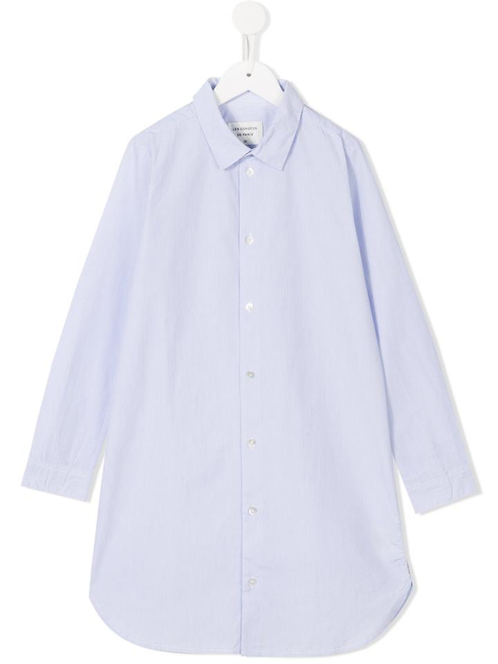 Les Coyotes De Paris Shirt Dress, Girl's, Size: 10 Yrs, Blue