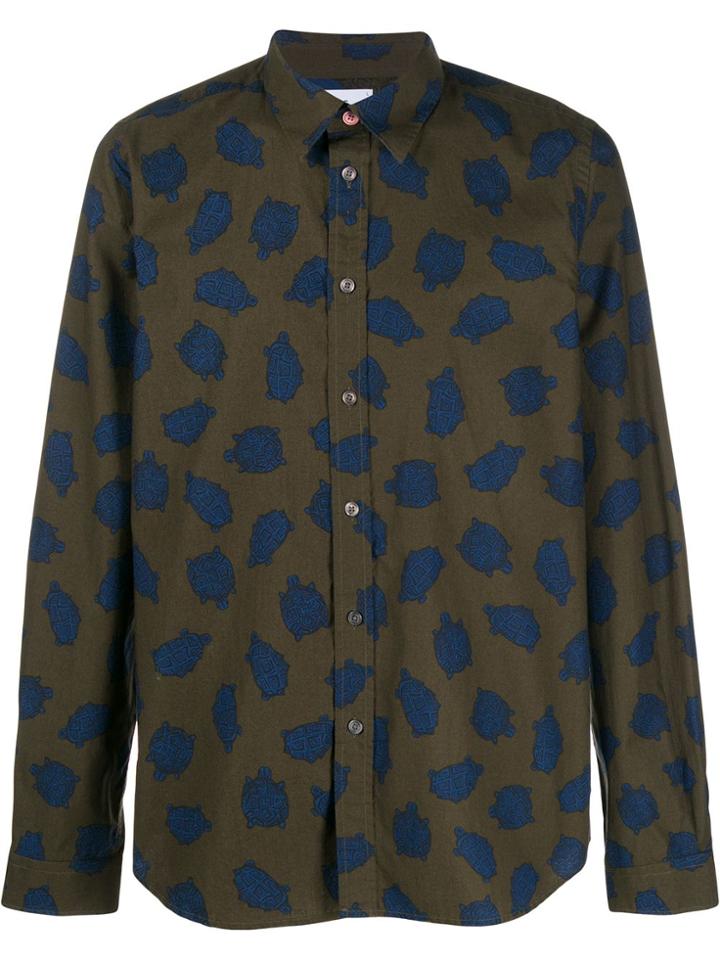 Ps Paul Smith Brush Stroke Print Shirt - Green