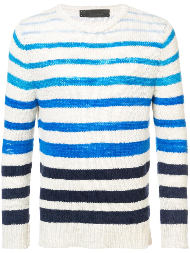 The Elder Statesman Skyline Stripe Sweater - Blue