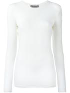 Sportmax Curvone Longsleeved T-shirt - White
