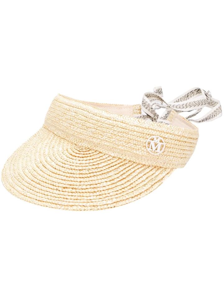 Maison Michel Logo Plaque Visor - Neutrals