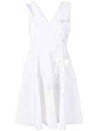 Msgm Embellished Fit-and-flare Dress - White