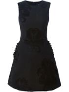 Simone Rocha Embellished Skater Dress, Women's, Size: 12, Black, Cotton/acrylic/polybutylene Terephthalate (pbt)/viscose