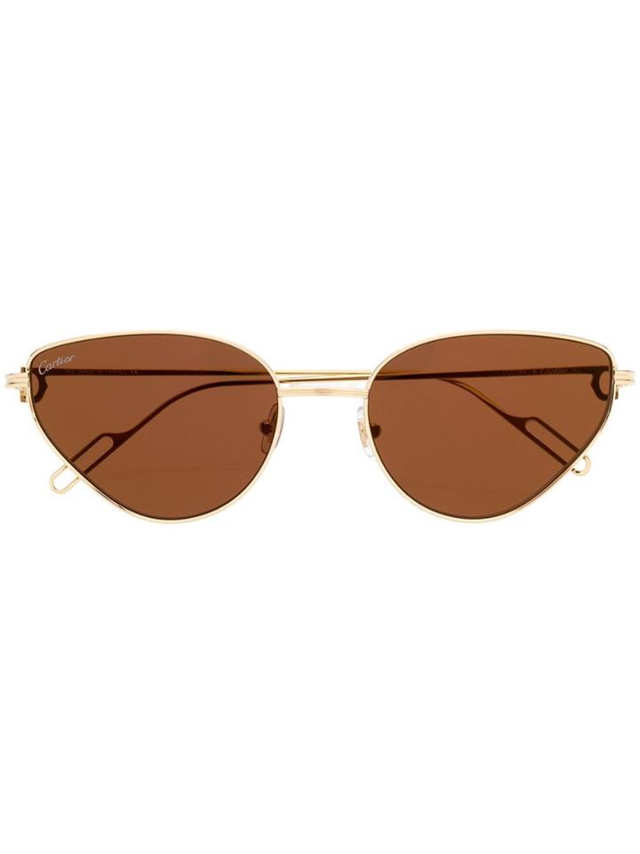 Cartier Cat Eye Sunglasses - Brown