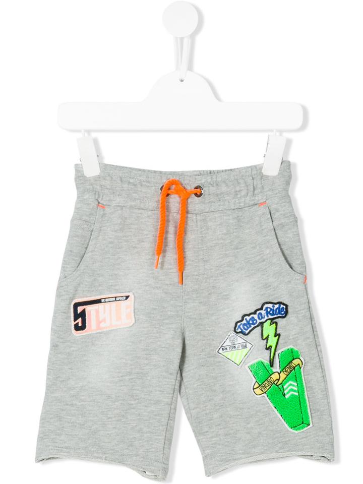 Vingino - Patch Detail Track Shorts - Kids - Cotton/polyester - 12 Yrs, Grey