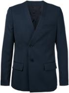 Yoshio Kubo - Collarless Jacket - Men - Polyester/rayon - 2, Blue, Polyester/rayon