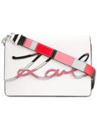 Karl Lagerfeld K/signature Special Enamel Crossbody Bag - White