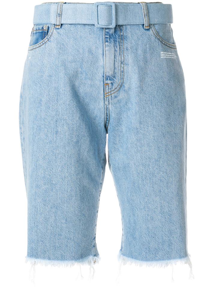Off-white Thigh Cycling Shorts - Blue