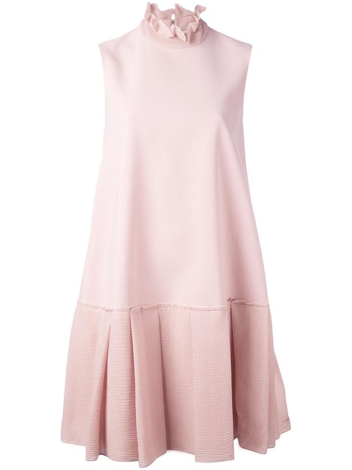 Roksanda Pleated Mini Dress, Women's, Size: 6, Pink/purple, Silk/polyester/spandex/elastane/polyamide