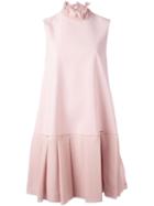 Roksanda Pleated Mini Dress, Women's, Size: 6, Pink/purple, Silk/polyester/spandex/elastane/polyamide