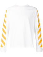 Moncler X Off-white Signature Stripe Sweatshirt, Men's, Size: Xl, White, Cotton