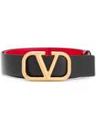 Valentino Valentino Garavani V Logo Belt - Black