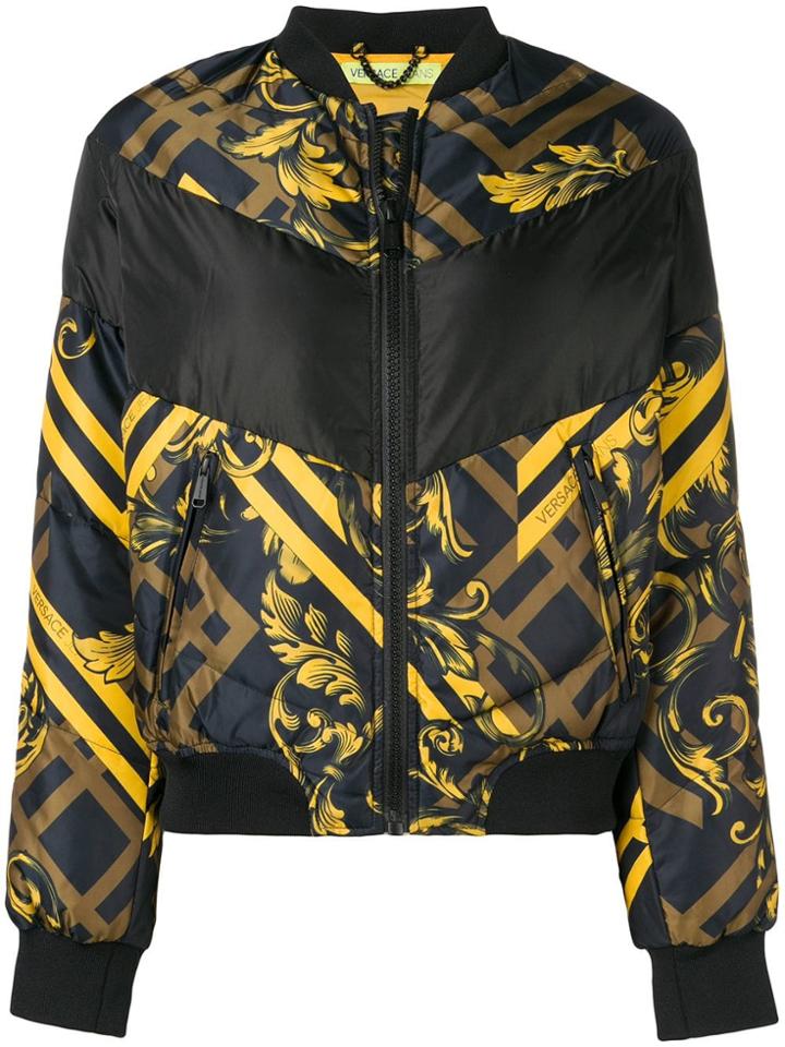 Versace Jeans Puffer Bomber Jacket - Black