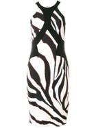 Roberto Cavalli Shadow Zebra Dress - Black