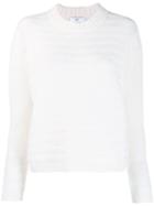 Allude Ribbed Sweatshirt - White