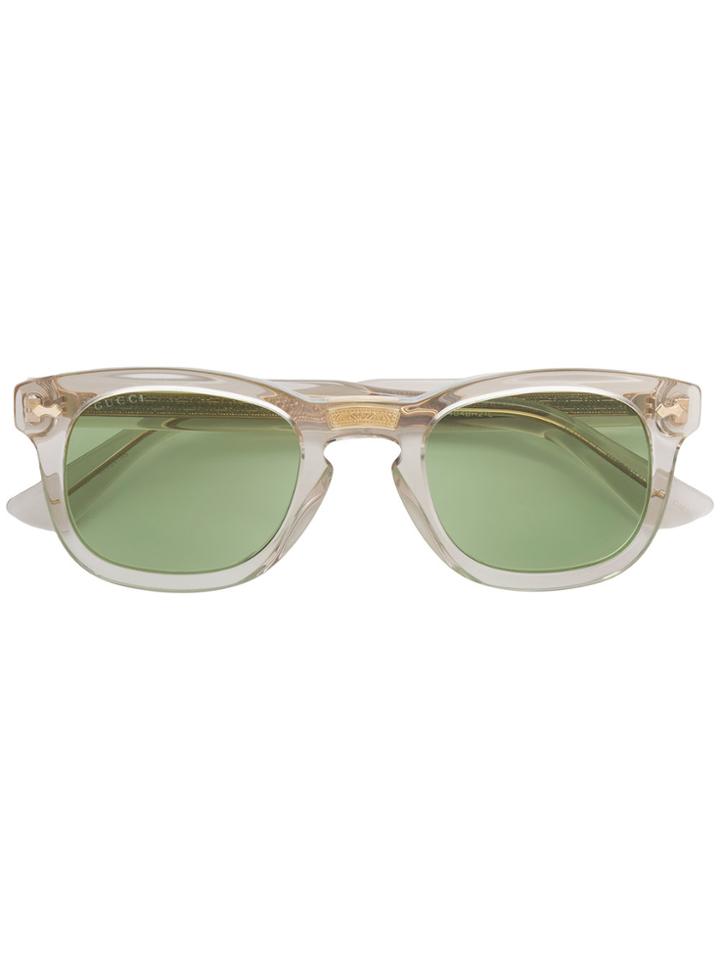 Gucci Eyewear Rectangular Frame Sunglasses - Nude & Neutrals