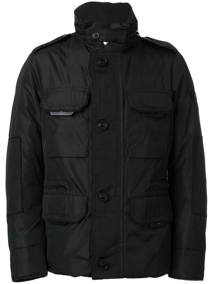 Peuterey Padded Cargo Coat - Black