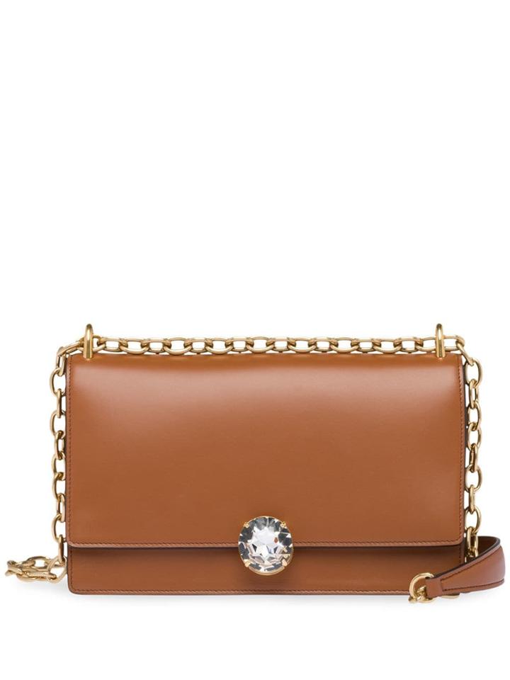 Miu Miu Miu Solitaire Shoulder Bag - Brown
