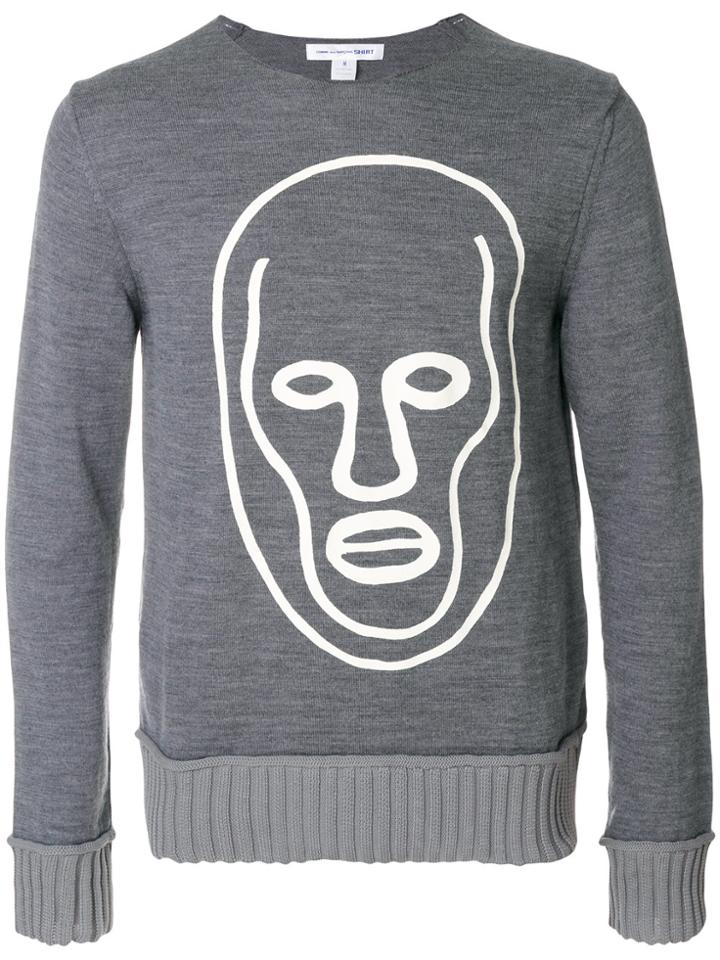 Comme Des Garçons Shirt Ribbed Hem Sweater - Grey