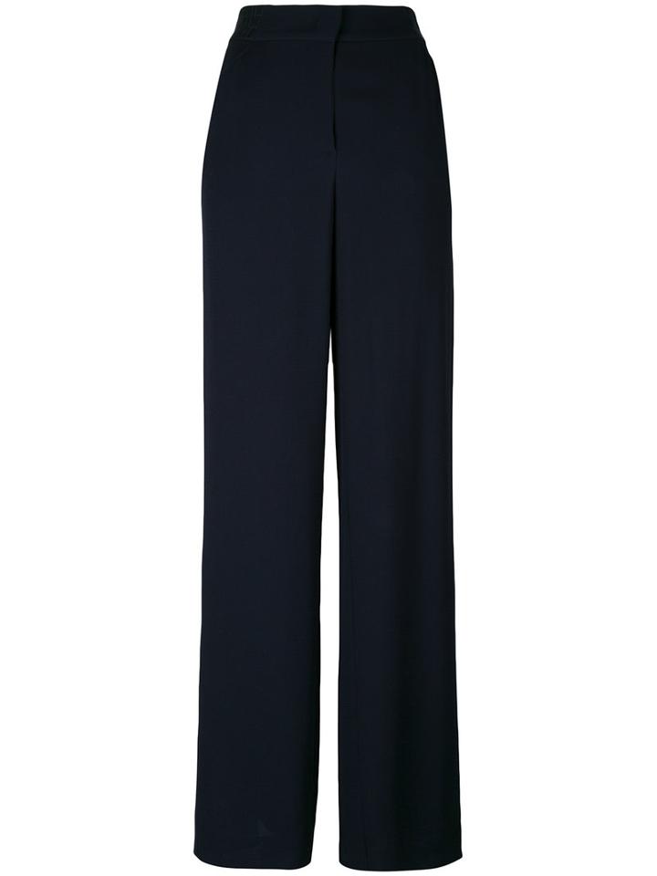 Giorgio Armani - Smart Palazzo Pants - Women - Polyester/viscose - 50, Women's, Blue, Polyester/viscose