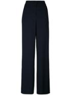 Giorgio Armani - Smart Palazzo Pants - Women - Polyester/viscose - 50, Women's, Blue, Polyester/viscose