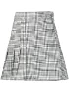 Tome Plaid Flared Mini Skirt - Black