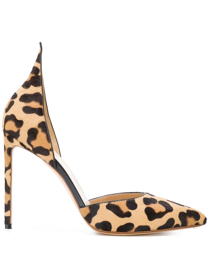 Francesco Russo Leopard Print Pumps - Brown