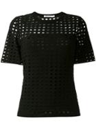 T By Alexander Wang Circular Hole T-shirt, Women's, Size: Medium, Black, Polyester/spandex/elastane/rayon