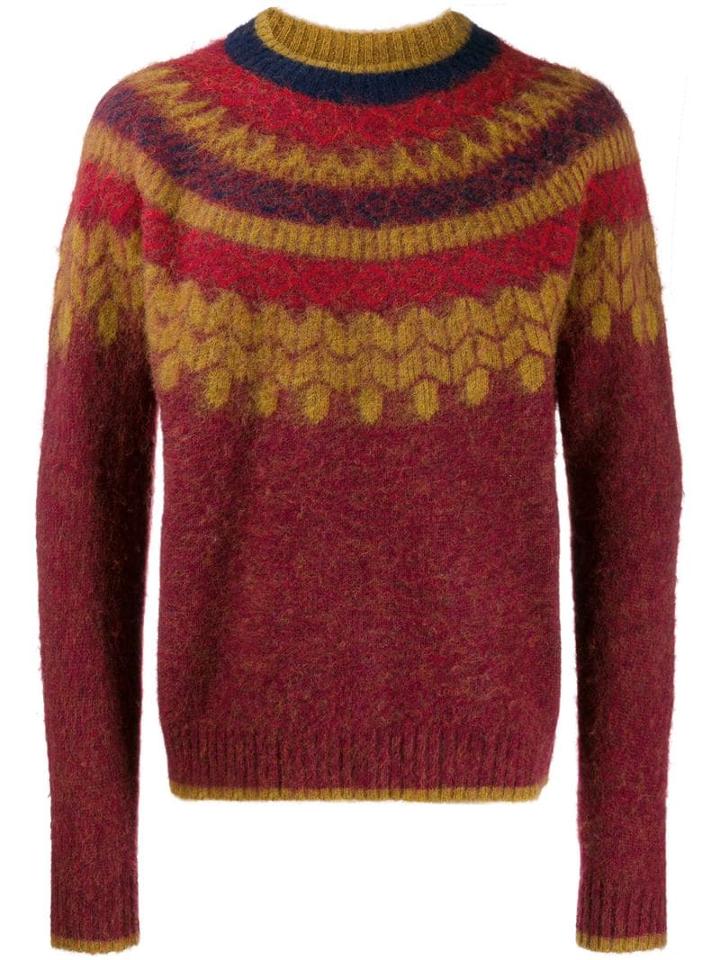 Bellerose Printed Knit Jumper - Red