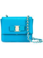 Salvatore Ferragamo Ginny Crossbody Bag, Women's, Blue, Calf Leather/metal (other)