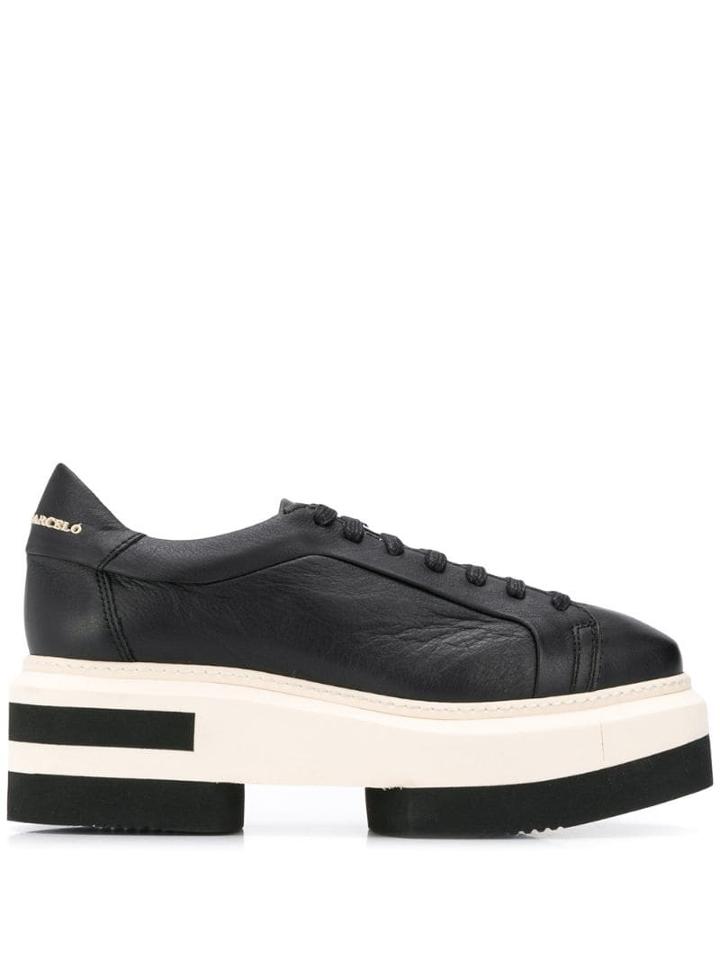 Paloma Barceló Two-tone Platform Sneakers - Black