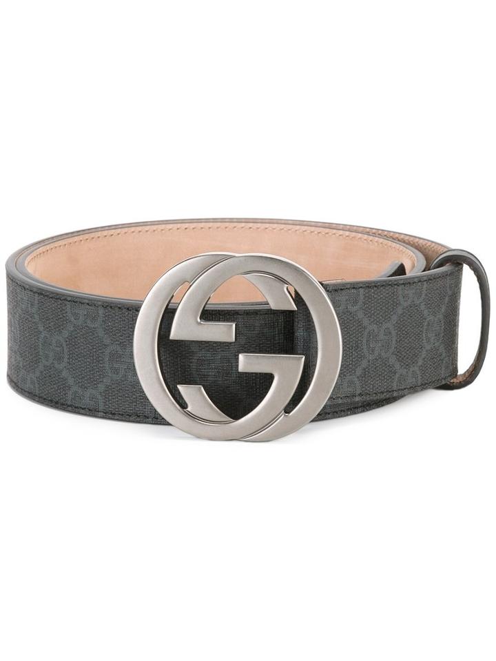 Gucci Gg Supreme Belt, Size: 80, Black, Leather