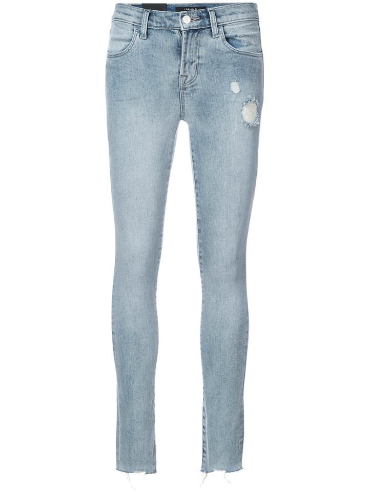 J Brand - Distressed Skinny Jeans - Women - Cotton/polyurethane - 26, Blue, Cotton/polyurethane