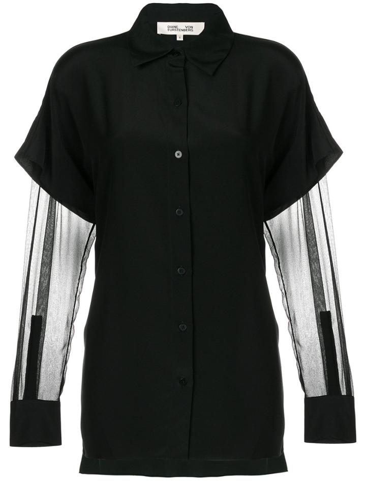 Dvf Diane Von Furstenberg Layered Look Shirt - Black