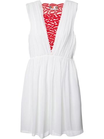 Msgm 'lips' Embroidered Dress