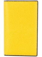 Valextra Foldover Logo Wallet - Yellow & Orange