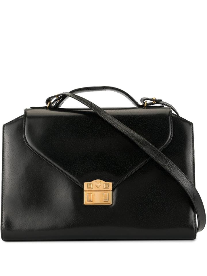 Gucci Pre-owned Logo Plaque Briefcase - Black
