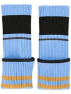 Non Tokyo Striped Fingerless Gloves - Multicolour