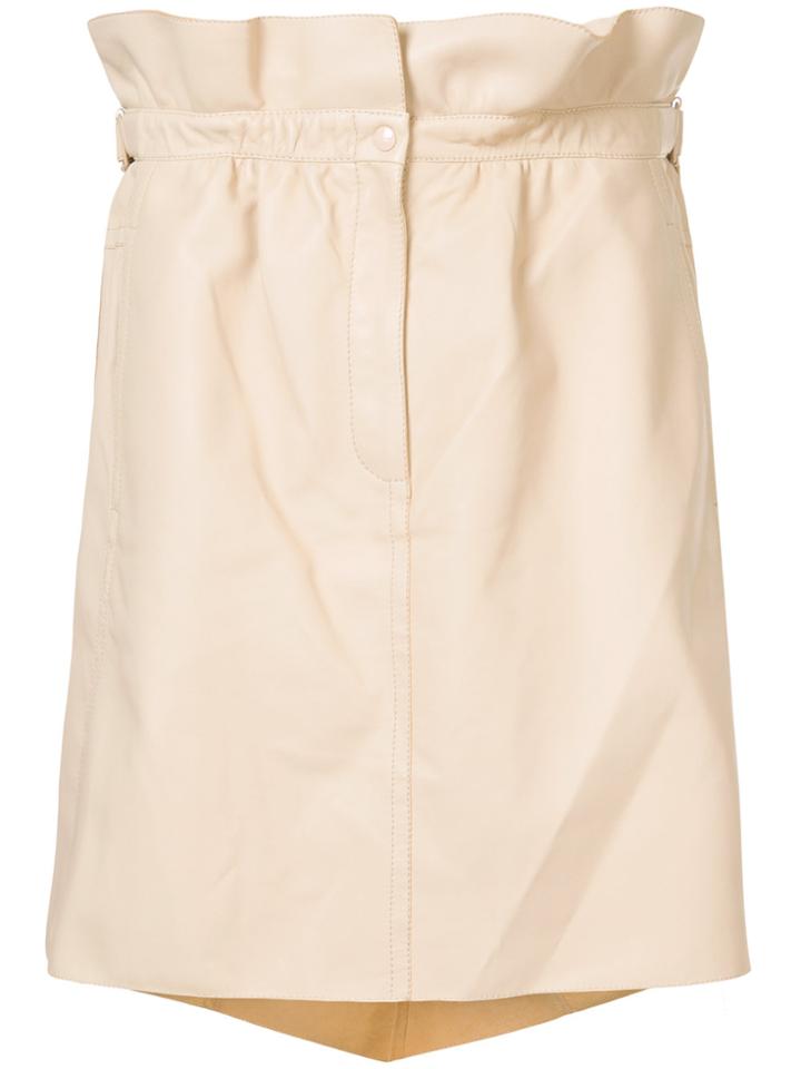 Bambah Polka Ruched Skirt - Blue